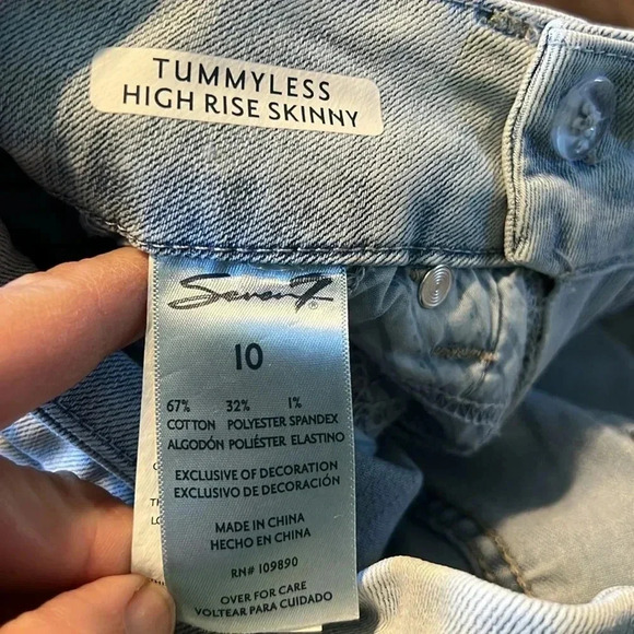 Seven womens jeans Tummy less slimming control panel 10 high-rise skinny distres - Picture 10 of 11